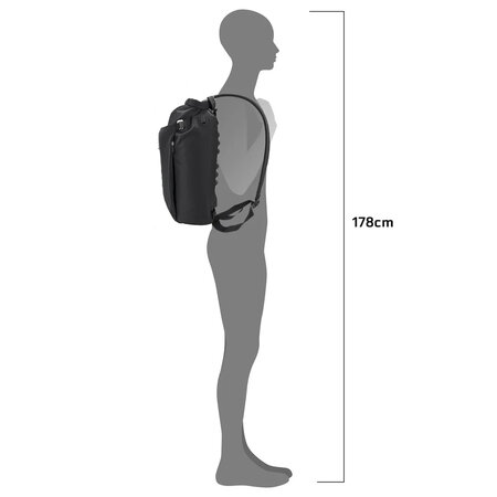 Ortlieb Enkele Fietstas en Rugtas Vario Lite QL 2.1 Black 22L