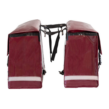 Beck Dubbele fietstas Nostalgic 52L Burgundy