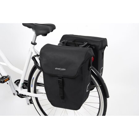 AtranVelo  Dubbele fietstas Commuter Side WP Set Zwart - met AVS-adapter