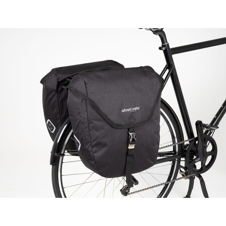 AtranVelo Dubbele fietstas ZAP 50L AVS Zwart - met AVS-adapter
