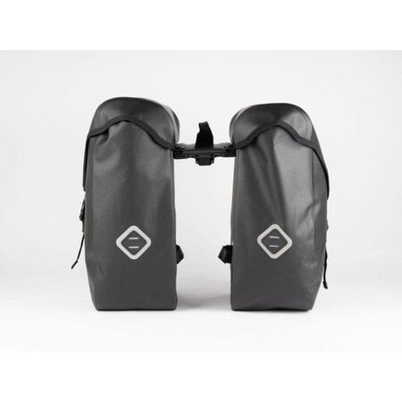 AtranVelo Dubbele fietstas ZAP Plus WP 50L AVS Zwart - met AVS-adapter