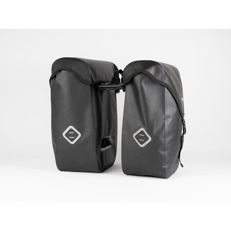 AtranVelo Dubbele fietstas ZAP Plus WP 50L AVS Zwart - met AVS-adapter