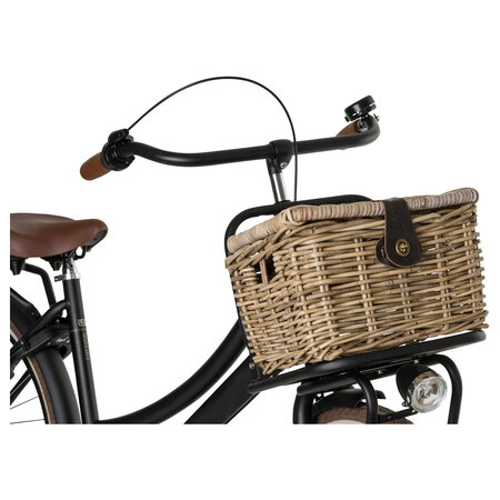 FastRider Fietsmand Sera met klep Naturel - Small