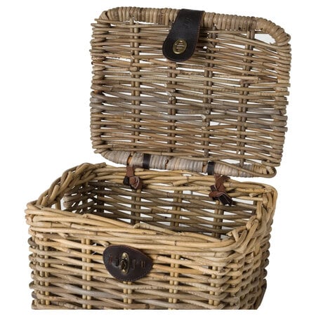 FastRider Fietsmand Sera met klep Naturel - Small
