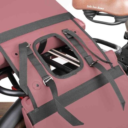 FastRider Dubbele fietstas Jaxx II 28L Mahogany Brown
