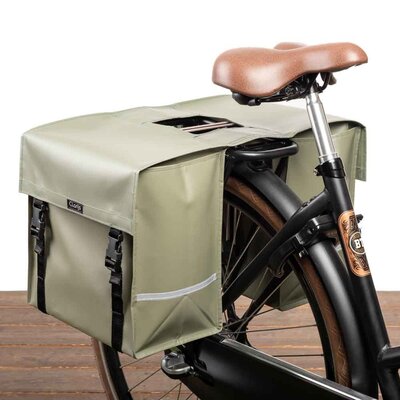 Clarijs Dubbele fietstas 40L Mat Olive