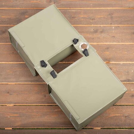 Clarijs Dubbele fietstas XL 46L Mat Olive - Met anti-diefstalring