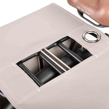 Clarijs Dubbele fietstas XL 46L Mat Taupe - Met anti-diefstalring