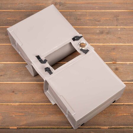 Clarijs Dubbele fietstas XL 46L Mat Taupe - Met anti-diefstalring
