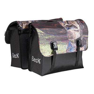 Beck Dubbele fietstas Classic Landmarks Moai 46L