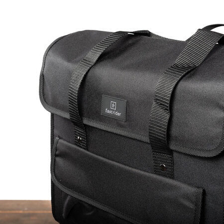 FastRider Enkele fietstas Lasse Luxe Shopper Basics 23L Zwart