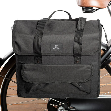 FastRider Enkele fietstas Lasse Luxe Shopper Basics 23L Zwart