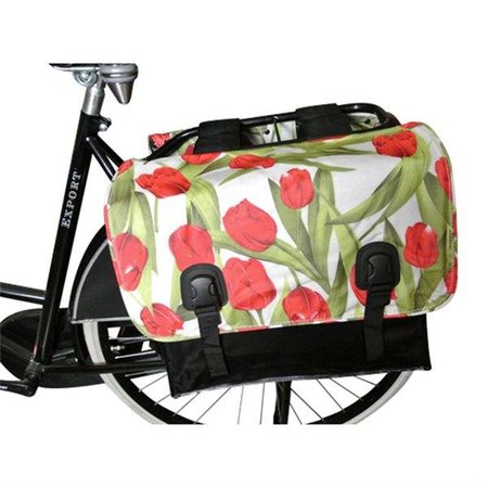 Beck Dubbele fietstas Classic 46L Tulips Red