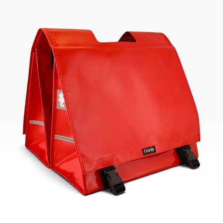 Clarijs Dubbele fietstas XL 46L Rood - Met anti-diefstalring