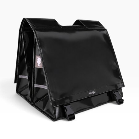 Clarijs Dubbele fietstas XL 46L Zwart - Met anti-diefstalring