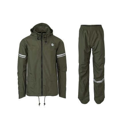 AGU Original Rain Suit Essential - Regenpak Army Green - Maat L