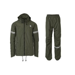 AGU Original Rain Suit Essential - Regenpak Army Green - Maat XL
