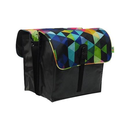Beck Dubbele fietstas Small 30L Colored Triangles