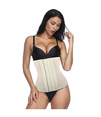 LaFaja LaFaja – Latex Waist Trainer - Perforated design - 9 Bones- Ivory