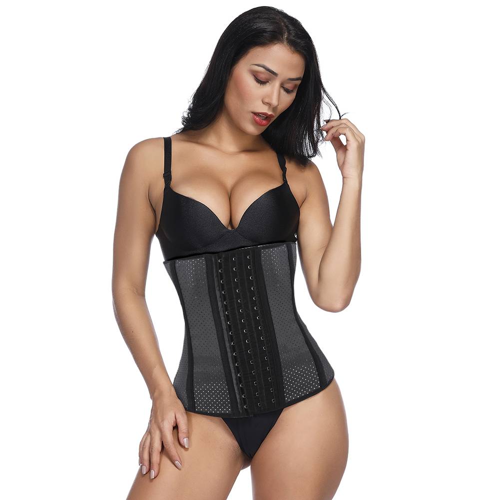Lafaja Geperforeerde Latex Waist Trainer Zwart 9 Baleinen lafaja kopen in de aanbieding