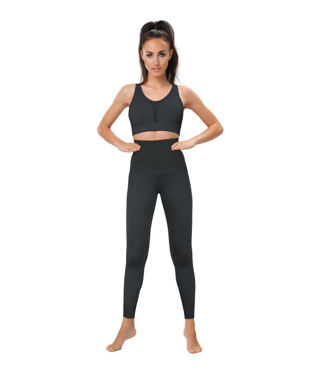 High Waisted Slimming Full Length Legging in Solid Black – Mazu Apparel