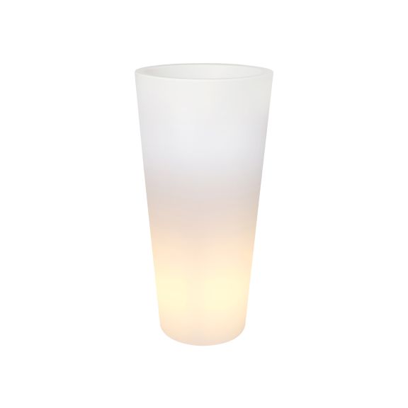 Elho Elho Pure Straight High Led Light - diam 40cm H80cm. Unieke verlichte bloempot voor zowel binnen als buiten!