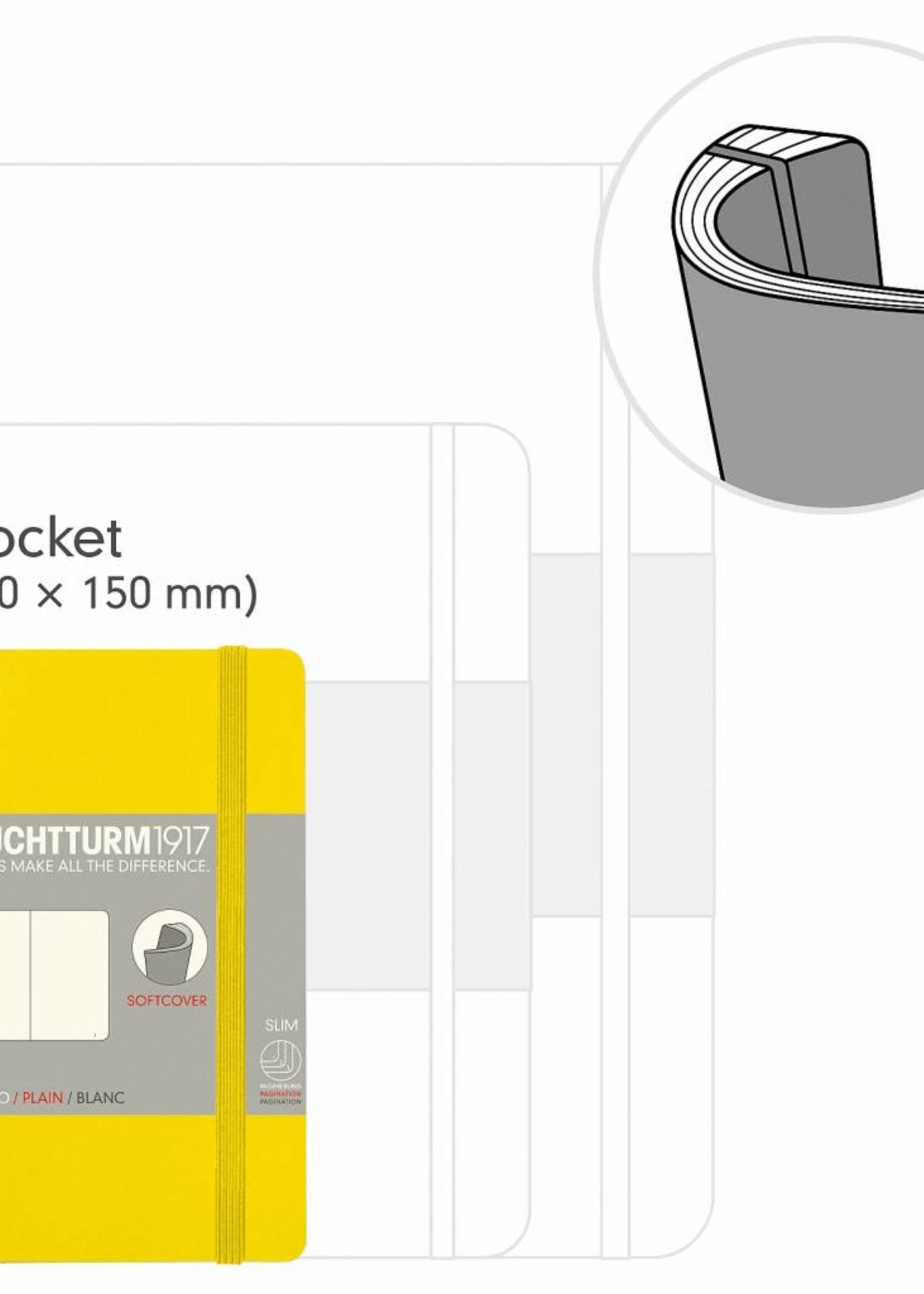 Leuchtturm1917 Notizbuch POCKET A6 SC schwarz liniert