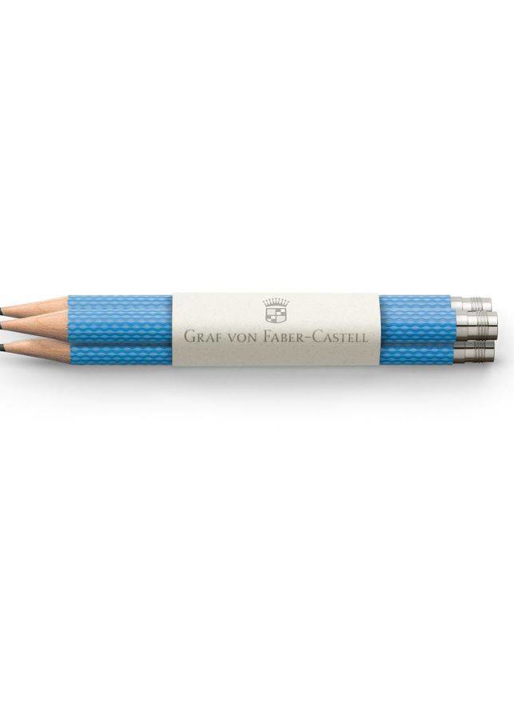 Graf von Faber-Castell 3 Ersatzbleistifte Perfekter Bleistift, Gulf Blue