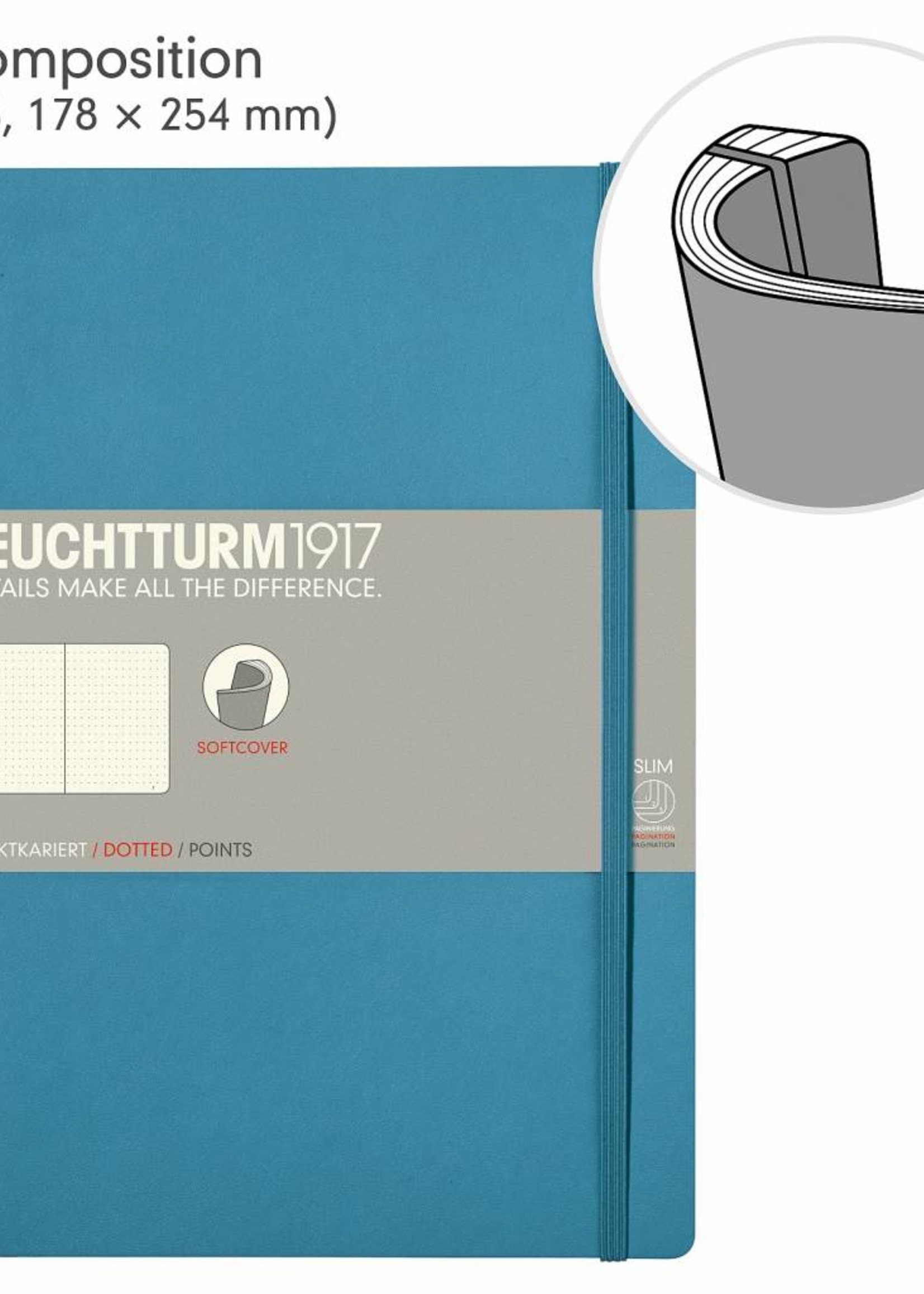 Leuchtturm1917 LT Notizbuch COMPOSITION B5 SC Nordic Blue blanko