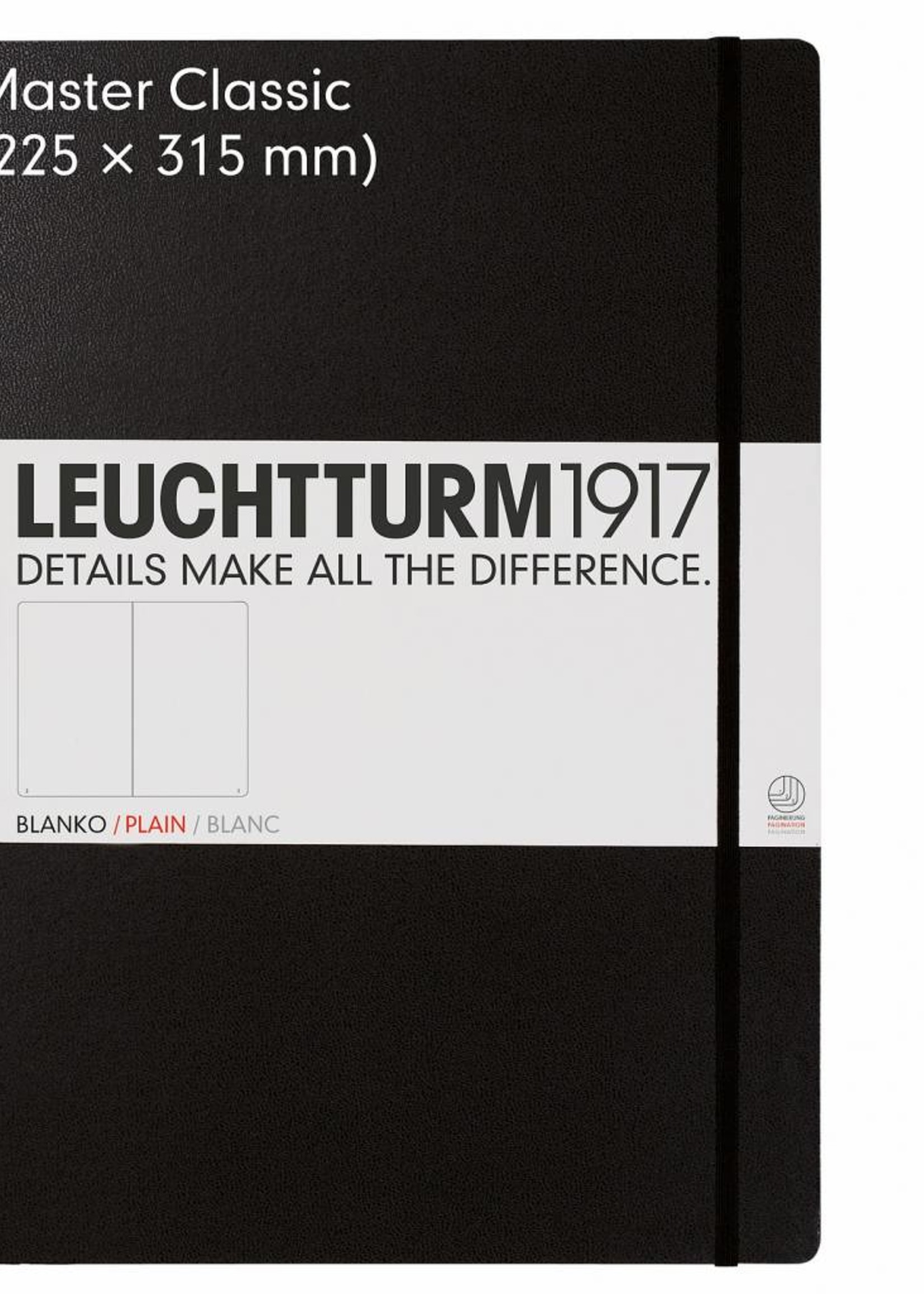 Leuchtturm1917 Leuchtturm1917 Notizbuch, Master Classic, Schwarz, Kariert