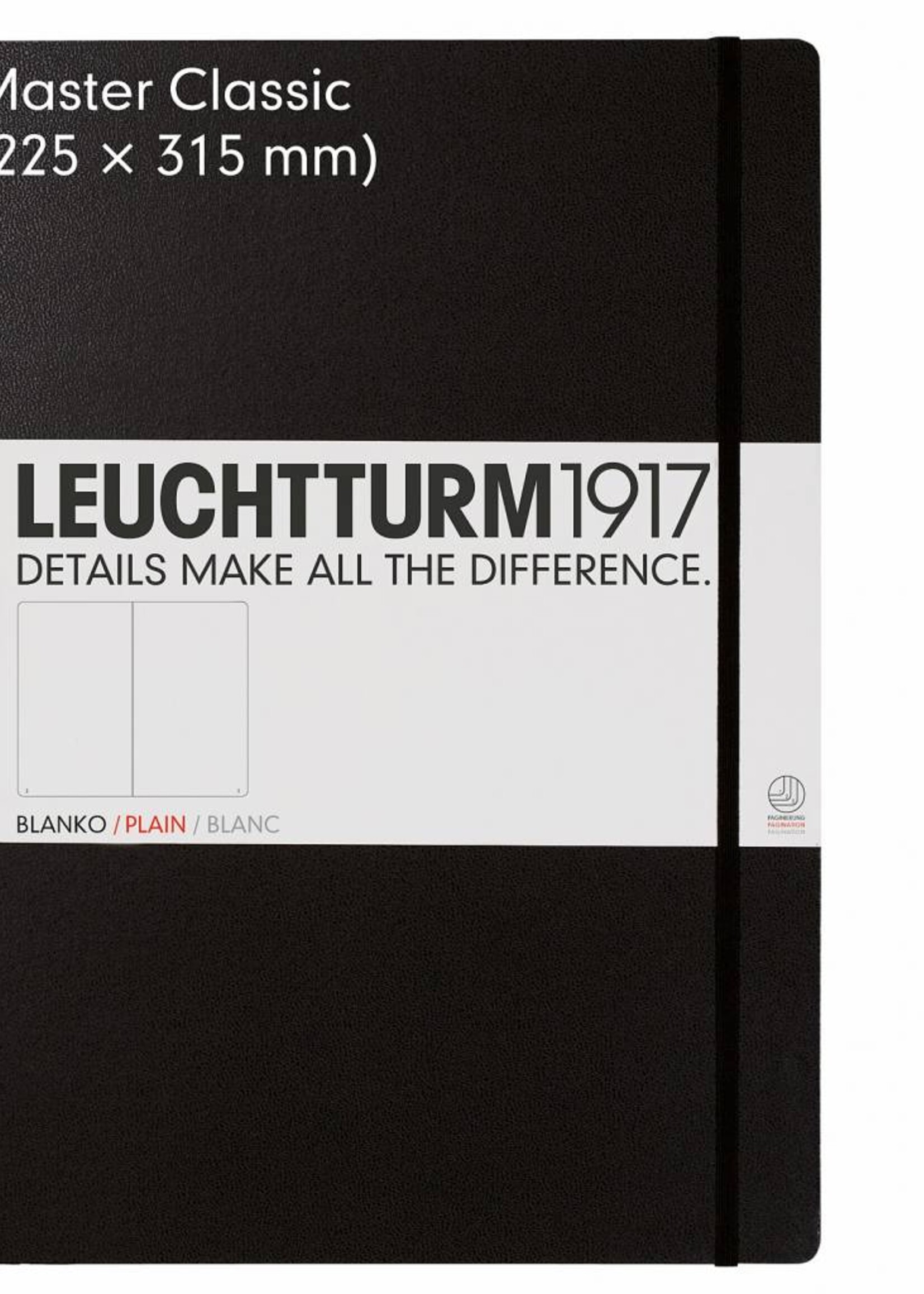 Leuchtturm1917 Leuchtturm1917 Notizbuch, Master Classic, Schwarz, Blanko