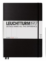 Leuchtturm1917 Leuchtturm1917 Notizbuch, Master Slim, Schwarz, Blanko