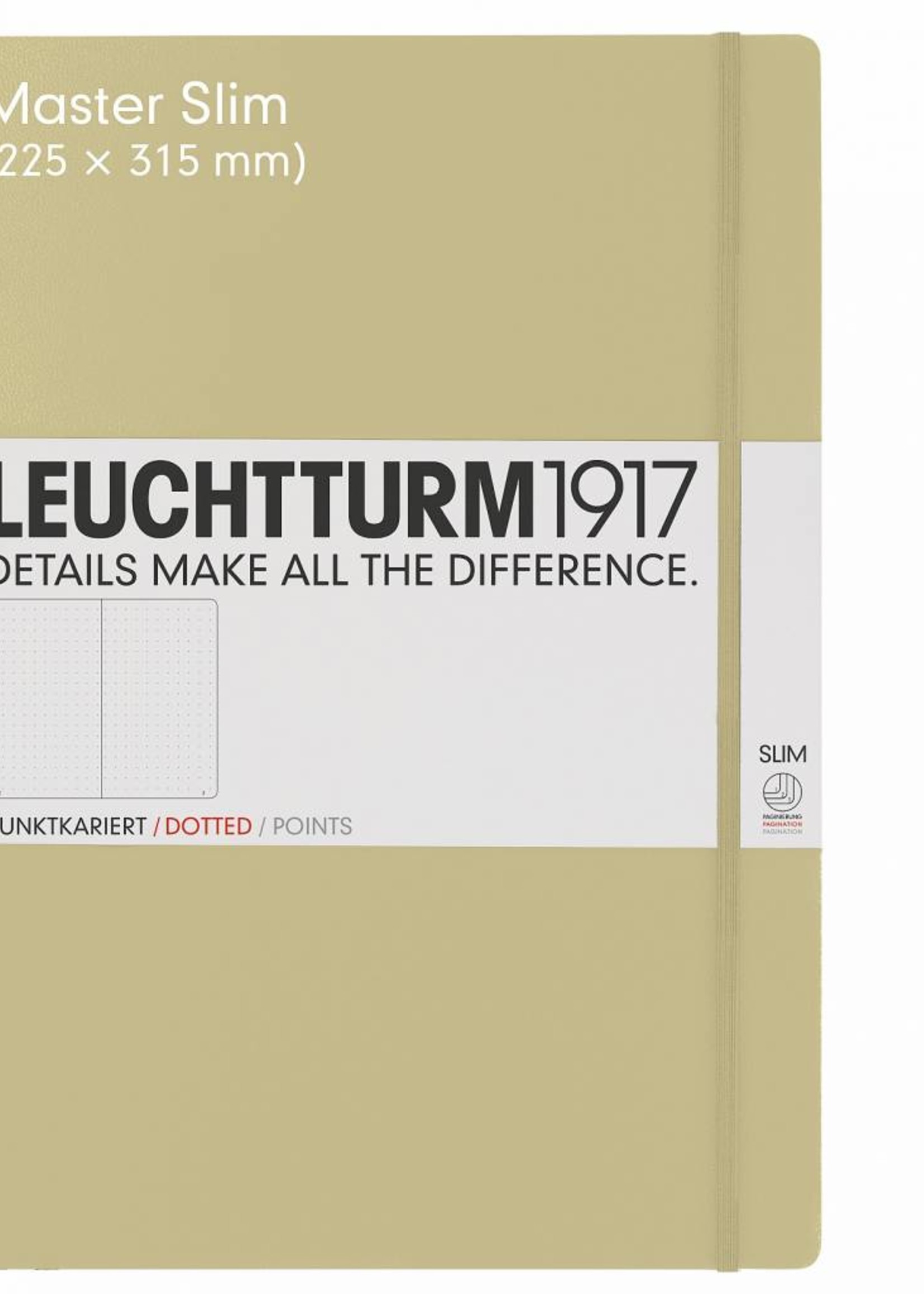 Leuchtturm1917 Leuchtturm1917 Notizbuch, Master Slim, Schwarz, Blanko