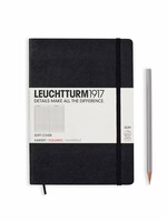 Leuchtturm1917 Leuchtturm1917 Notizbuch Softcover, Medium, Schwarz, Kariert