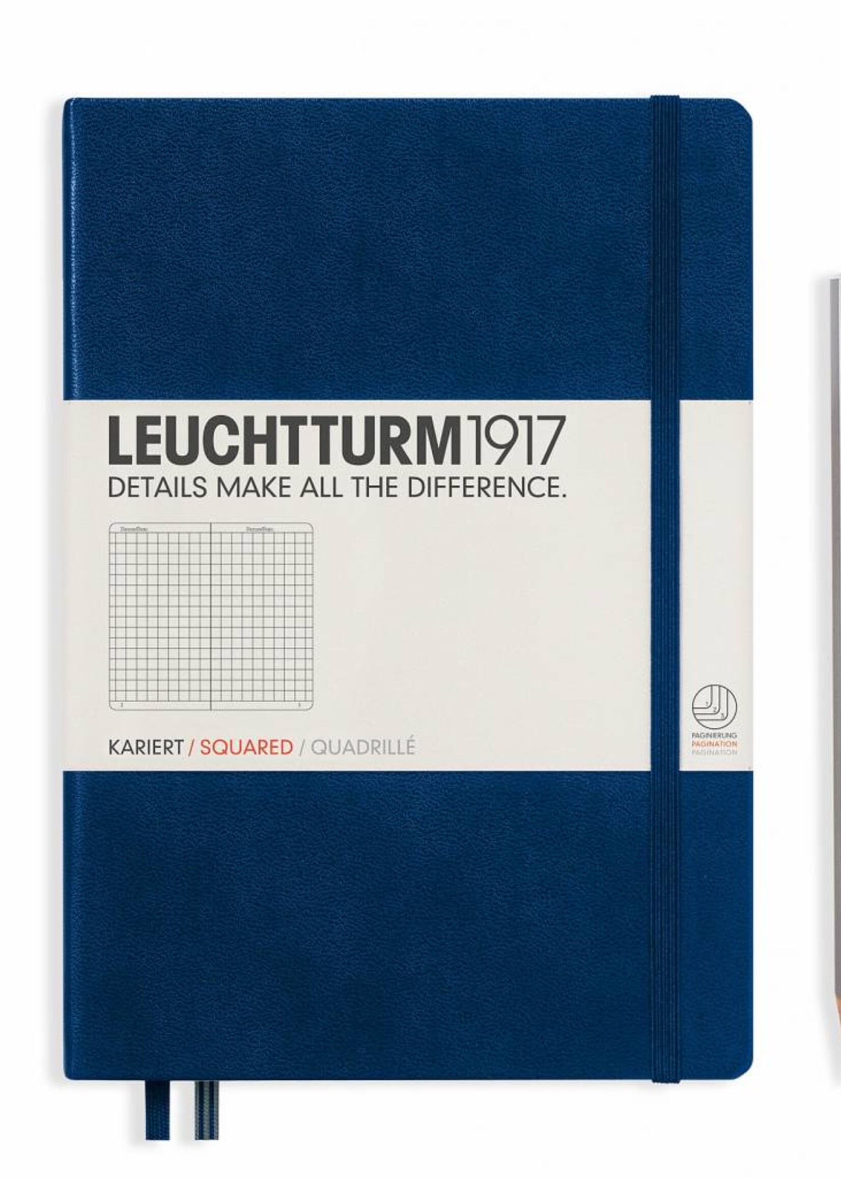 Leuchtturm1917 Leuchtturm1917 Notizbuch, Medium, Marine, Kariert