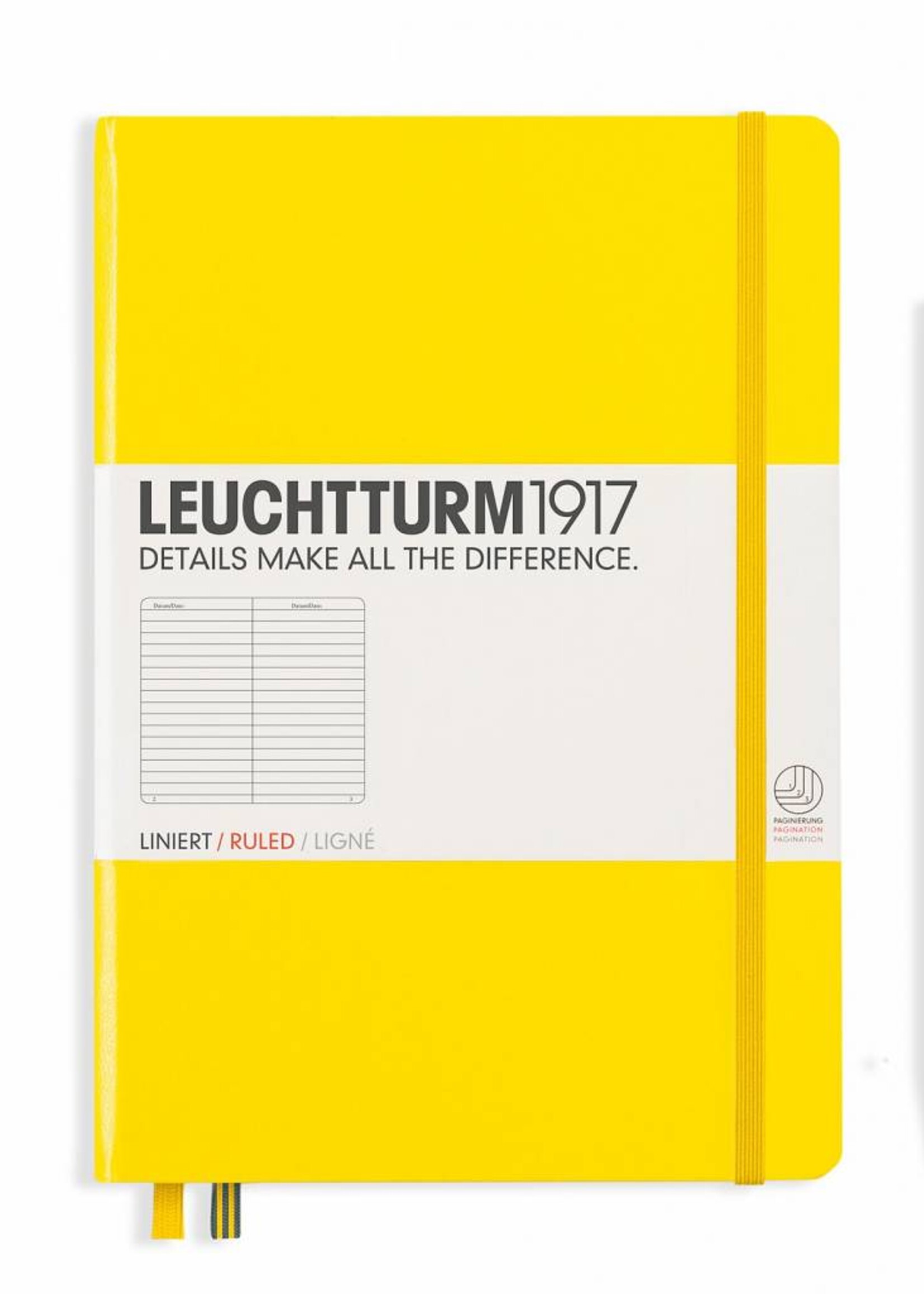 Leuchtturm1917 Leuchtturm1917 Notizbuch, Medium, Zitrone, Liniert