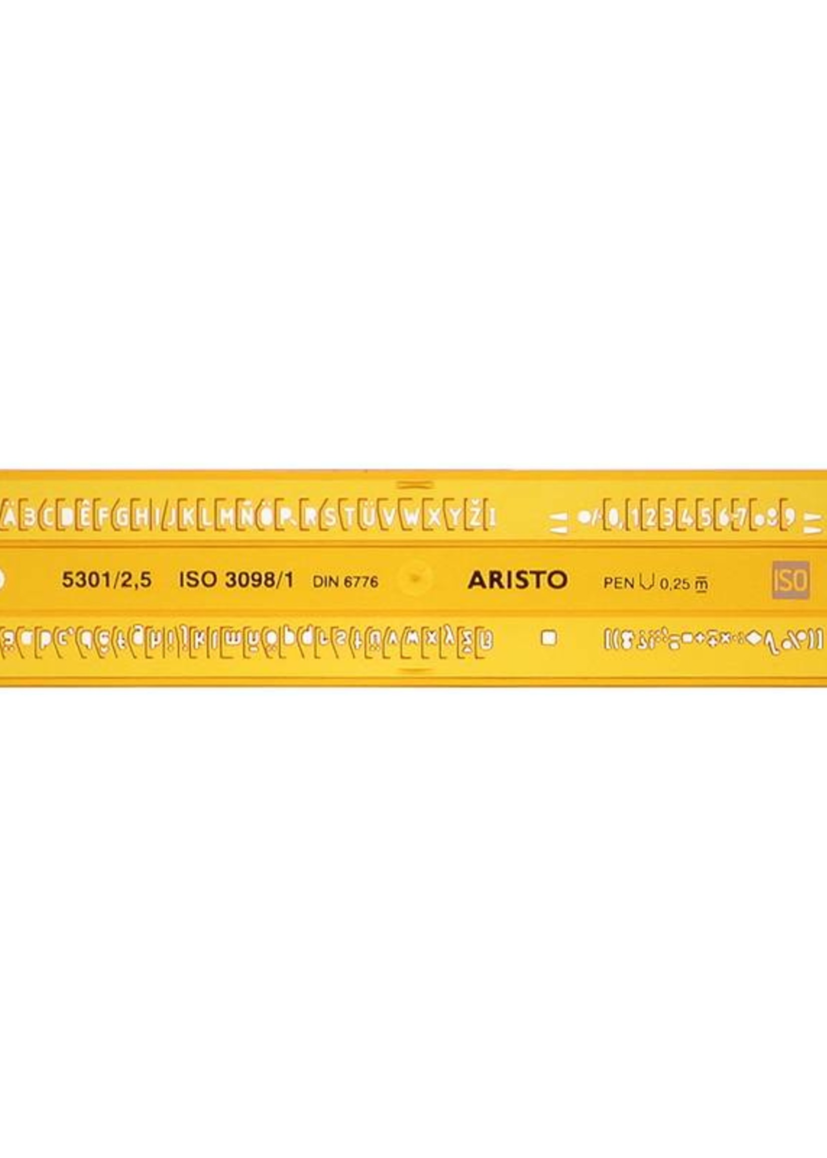 ARISTO Schriftschablone gerade 2.5 mm