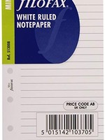Filofax Einlage Mini, Notizpapier liniert, weiß