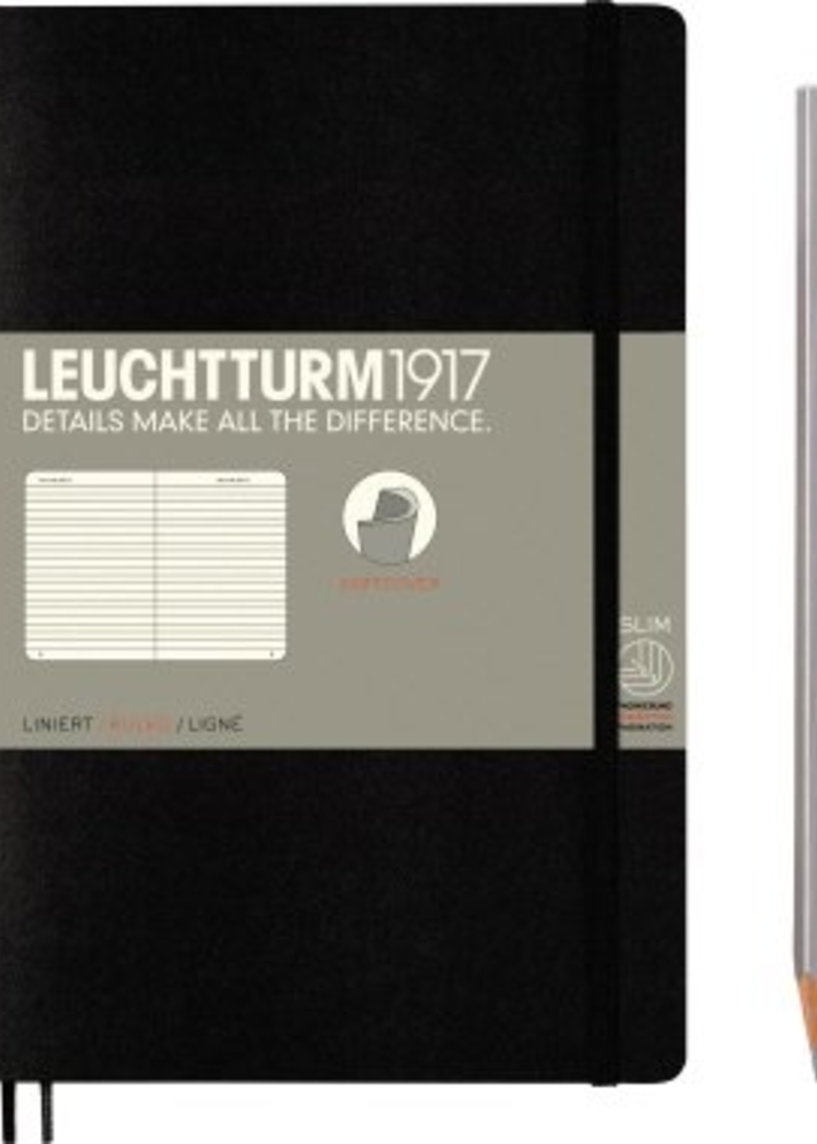 Leuchtturm1917 LT NB B6 SC Paperback Schwarz Liniert