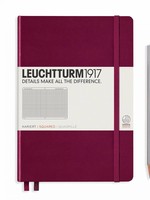 Leuchtturm1917 LT Notizbuch A5 MEDIUM HC port red kariert