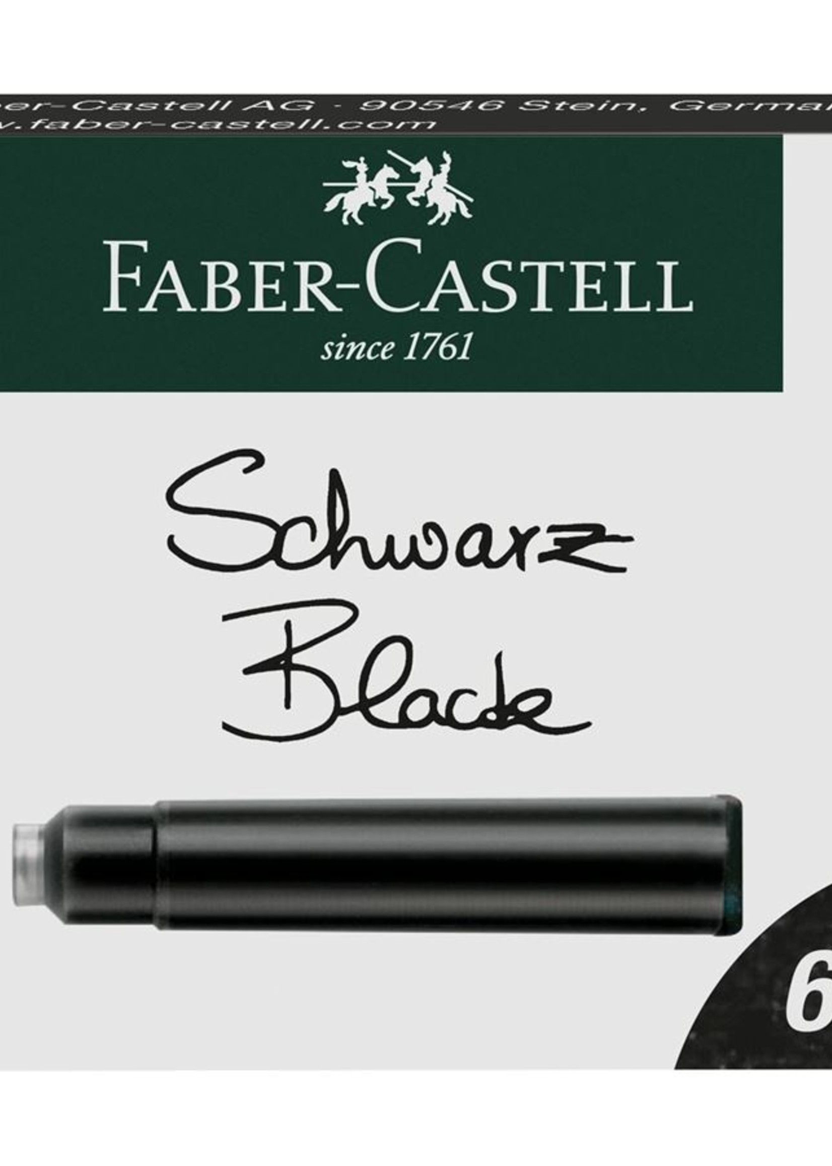 Faber-Castell FC Tintenpatronen Standard schwarz 6er