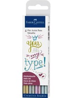 Faber-Castell Tuschestift Pitt Artist Pen 4x Metallic