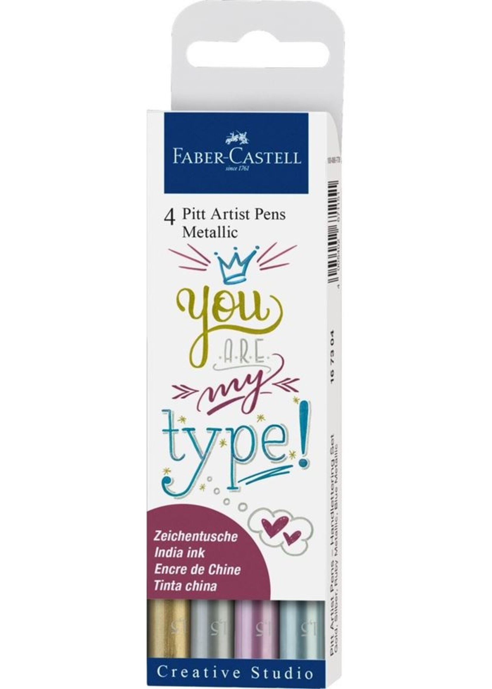 Faber-Castell Tuschestift Pitt Artist Pen 4x Metallic
