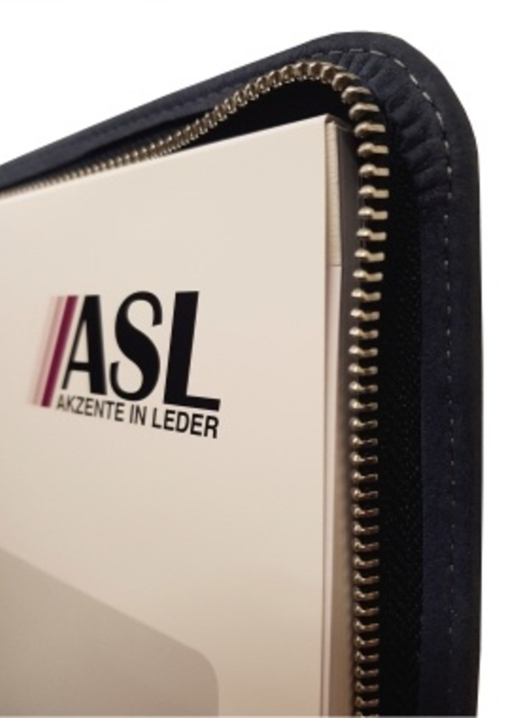 ASL - Akzente in Leder RV-Schreibmappe DIN A4 blau