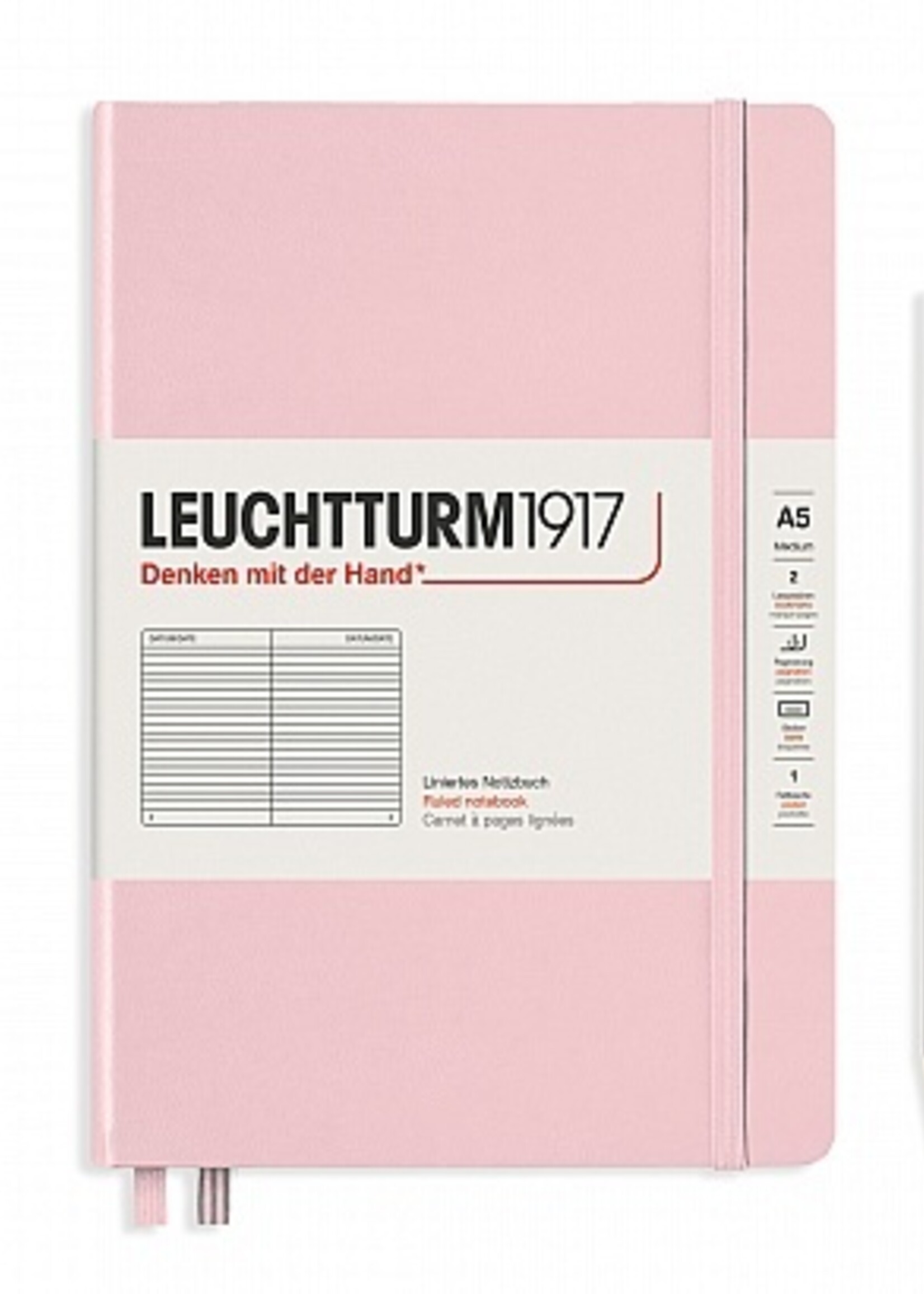 Leuchtturm Notizbuch A5 MEDIUM Hardcover Puder liniert