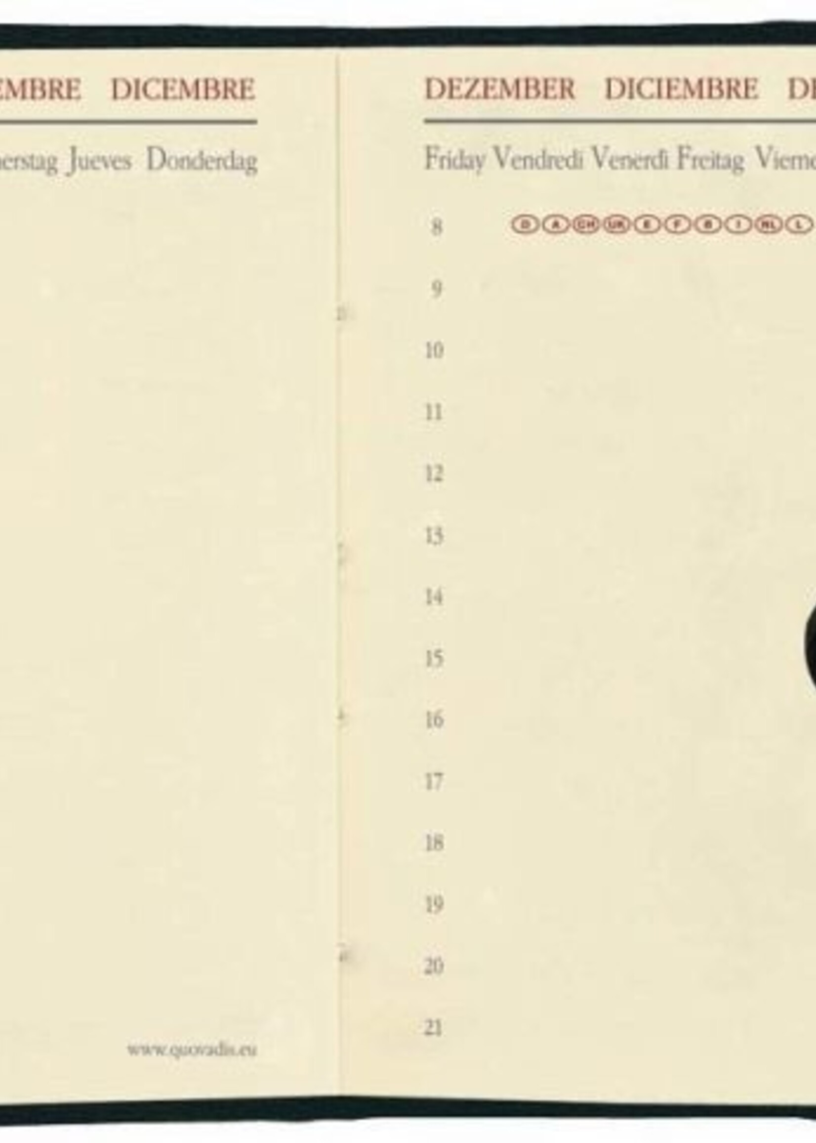 Quo Vadis MINIDAY pm ML SOHO Kalender schwarz A7 1T/1S