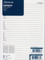 Filofax Einlage A5, Kontakte (Name/Adresse/Telefon/Mobil/E-Mail)