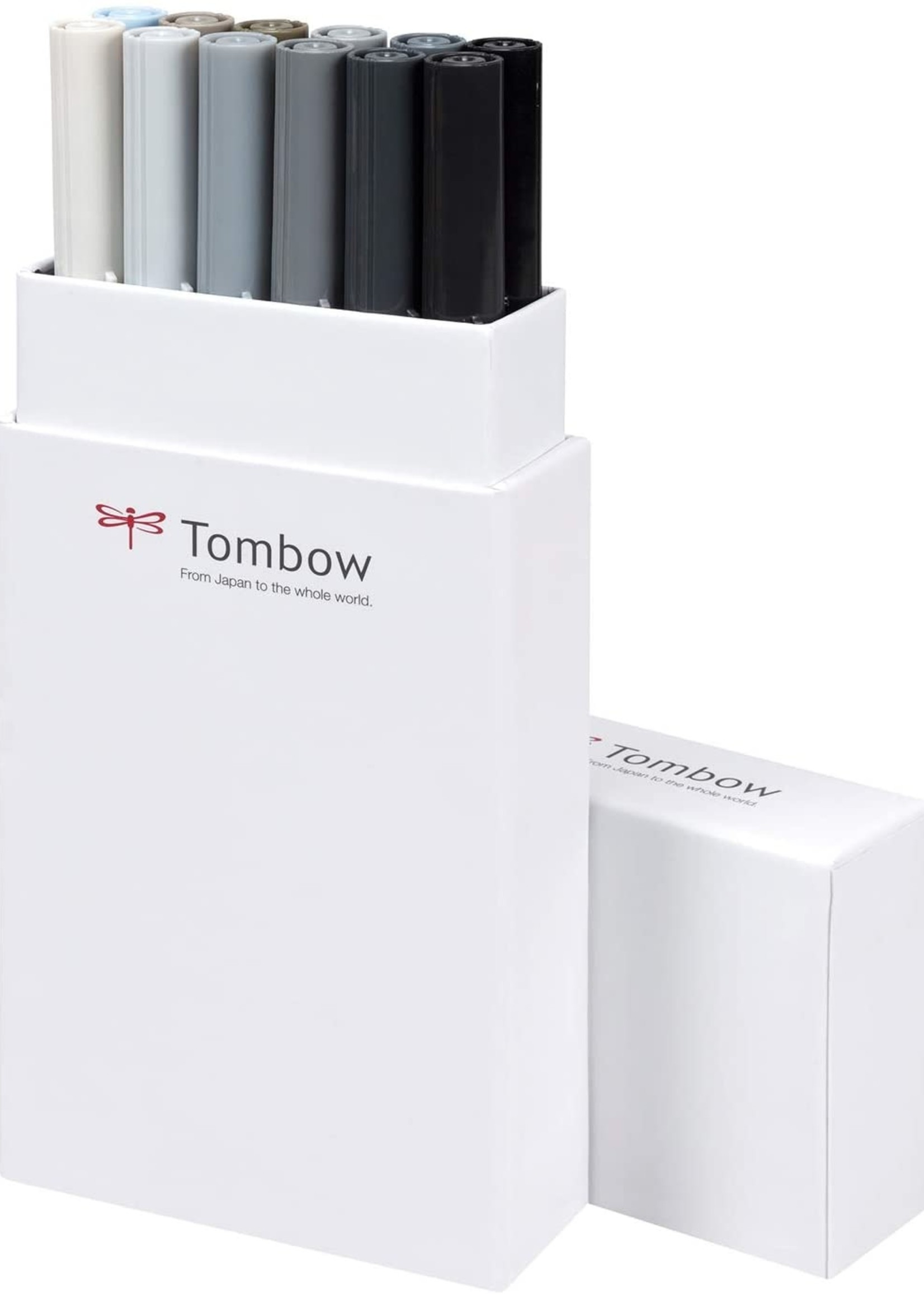 Tombow DUAL BRUSH PEN 12er Set Grautöne