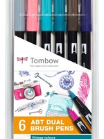 Tombow DUAL BRUSH PEN 6er Set Vintage Colours