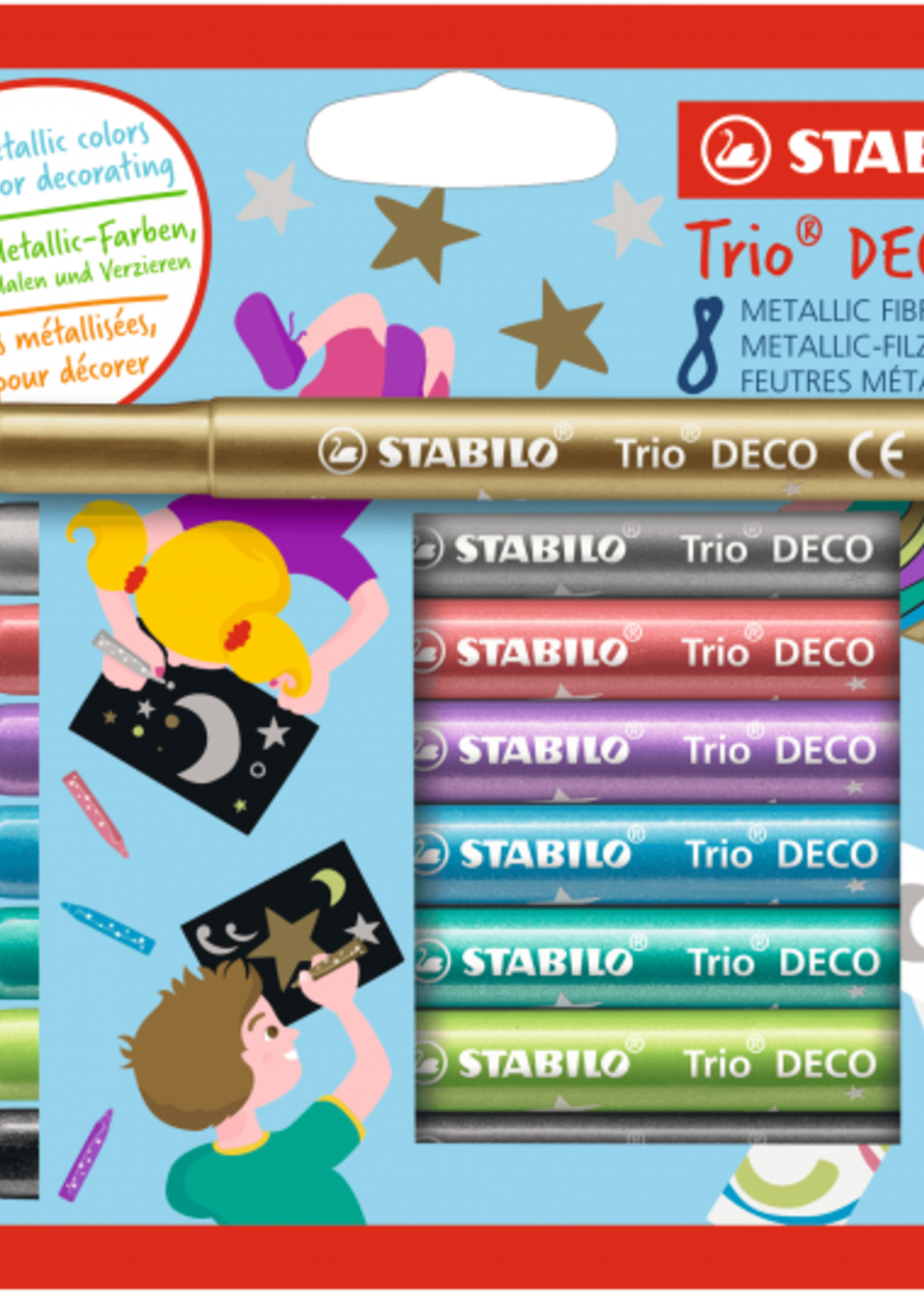 STABILO Stabilo Trio Deco 8Stk metallic